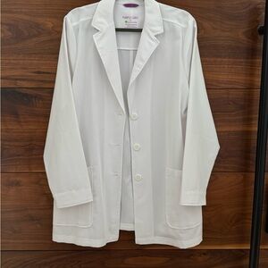 Women’s Healing Hands Purple Label- White Medical coat- Large